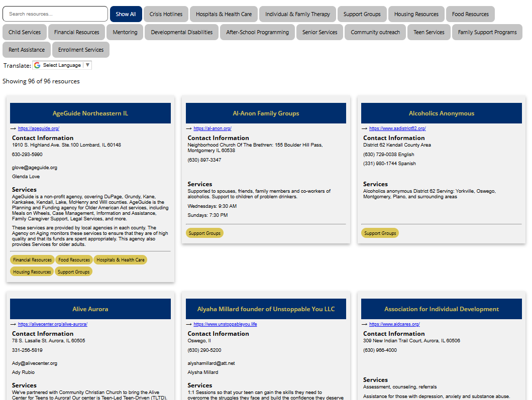 SCRC Resources Web App